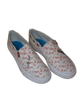 BLOWFISH Malibu Flamingo Pull On Canvas Shoes White Pink Size 9-1/2